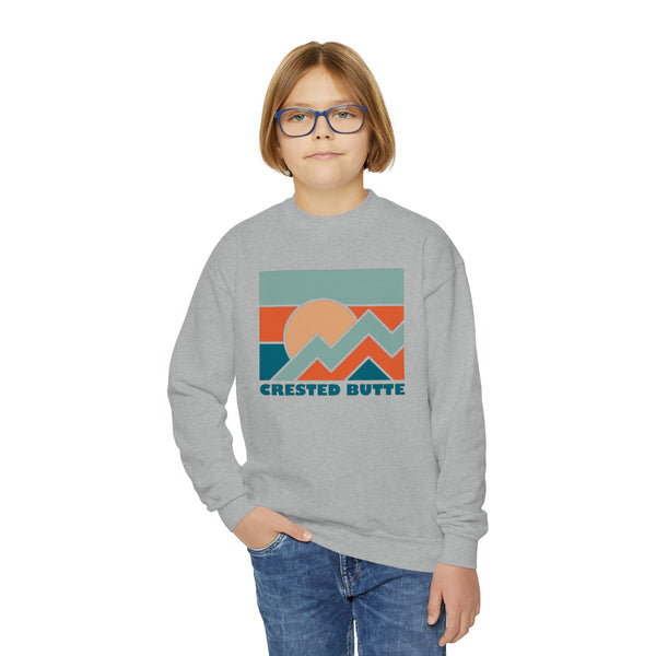 Crested Butte, Colorado Youth Sweatshirt - Unisex Kid's Crested Butte Crewneck Sweatshirt