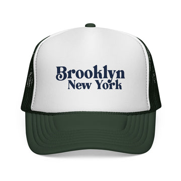 Buy dark-green Brooklyn, New York Retro Trucker Hat
