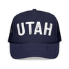 Kids Utah Trucker Hat - Youth Snapback Cap on white background