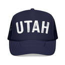 Kids Utah Trucker Hat - Youth Snapback Cap on white background