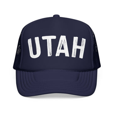 Kids Utah Trucker Hat - Youth Snapback Cap on white background
