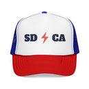 San Diego, California Retro Trucker Hat - Lightning Foam Cap-4