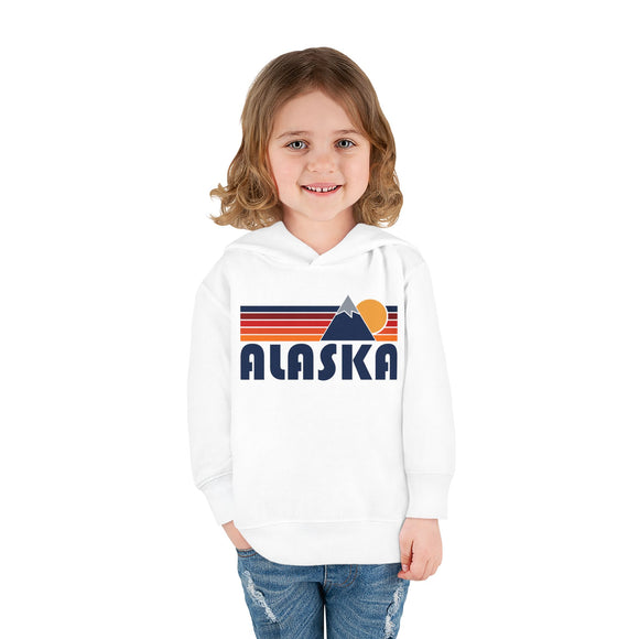 Alaska Toddler Hoodie - Unisex Mountain Pullover Sweatshirt, Kids Hooded Jumper, Alaska Souvenir