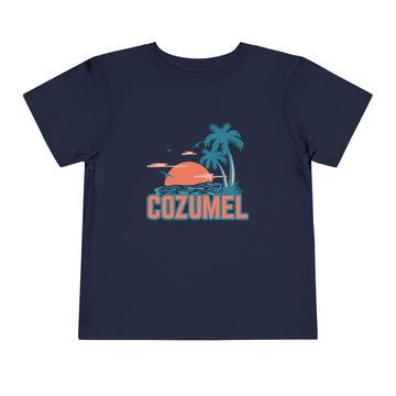 Buy navy Cozumel, Mexico Toddler T-Shirt - Retro Palm Tree Toddler Cozumel Shirt