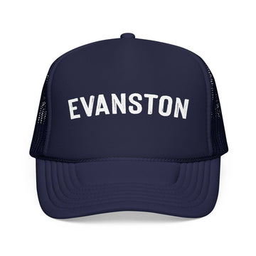 Kids Evanston, Illinois Trucker Hat - Youth Snapback Cap on white background