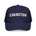 Kids Evanston, Illinois Trucker Hat - Youth Snapback Cap on white background
