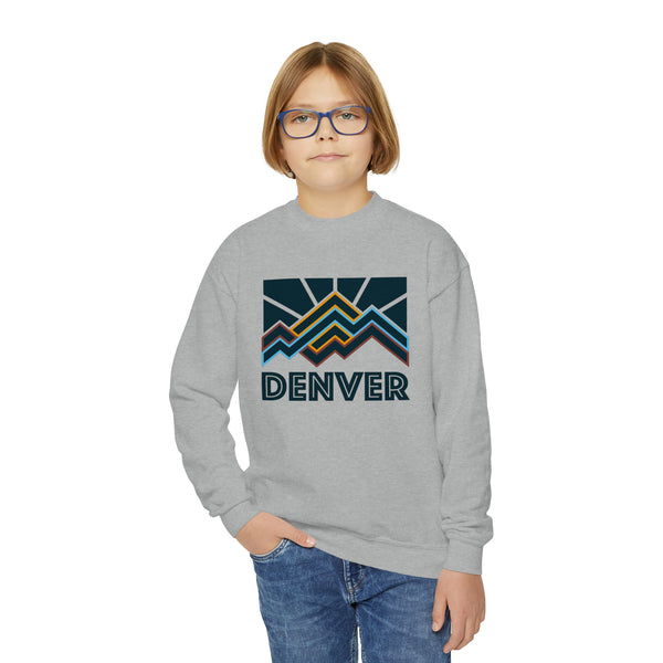 Denver, Colorado Youth Sweatshirt - Unisex Kid's Denver Crewneck Sweatshirt