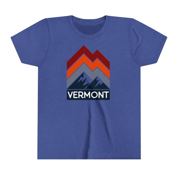 Vermont Youth Shirt - Retro Mountain Vermont Kid's T-Shirt