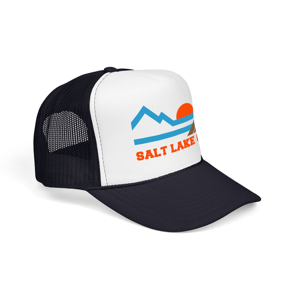 Salt Lake City, Utah Trucker Hat - Salt Lake City  Mountain Cap