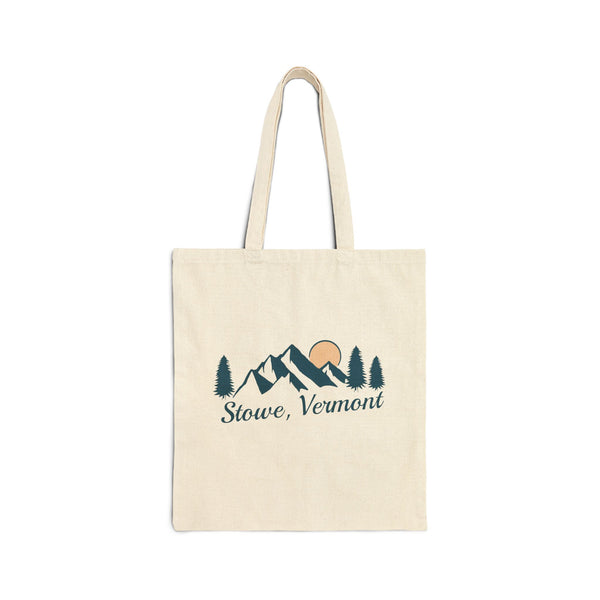 Stowe, Vermont Cotton Canvas Tote Bag - 15