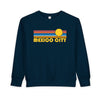Mexico City, Mexico Toddler Sweatshirt - Retro Sun Mexico City Toddler Crewneck Sweatshirt
