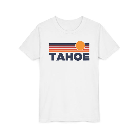 Lake Tahoe, California Youth T-Shirt — Retro Sun Tee