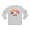 Denver, Colorado Mens Base Long-sleeve Tee - Retro Ombre Heavy Weight Long Sleeve T-shirt