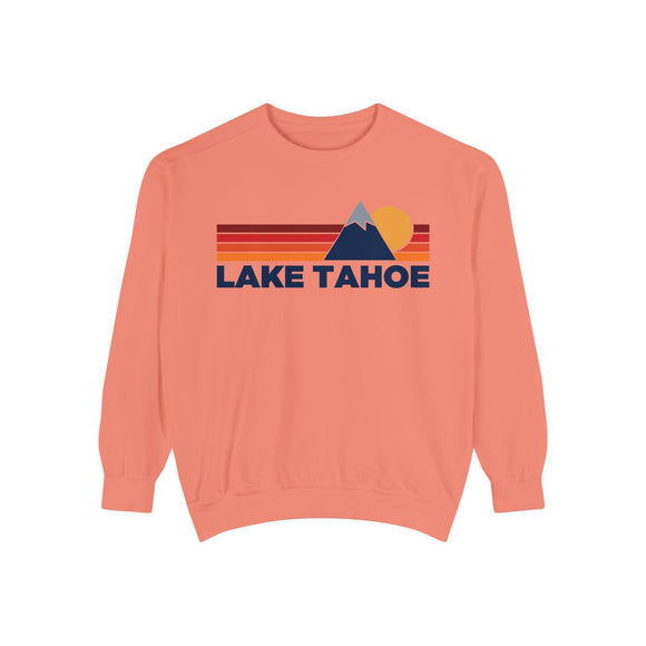 Lake Tahoe, California Mountain Stripes Sweatshirt | Comfort Colors - 100% Cotton