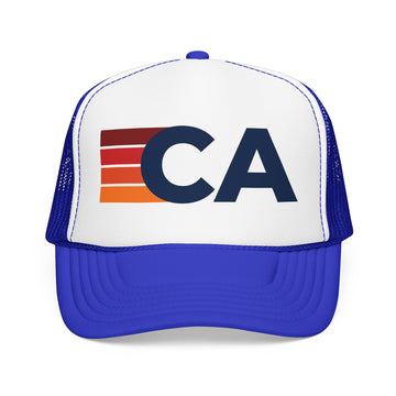 Buy red-white-royal California Trucker Hat - CA retro cap