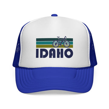 Buy royal Idaho Retro Bike Trucker Hat - Vintage Style Idaho Cap