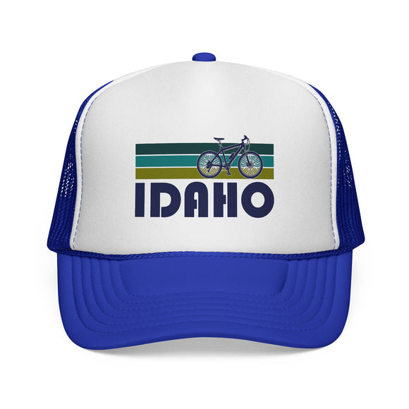 Idaho Retro Bike Trucker Hat - Vintage Style Idaho Cap