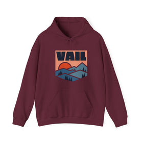 Buy maroon Vail, Colorado Hoodie - Unisex Mountain Vail Hoodie Graphic Sweatshirt