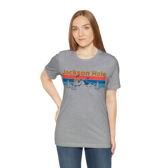 Jackson Hole, Wyoming Shirt - Mountain Sunset Unisex Jackson Hole T-Shirt