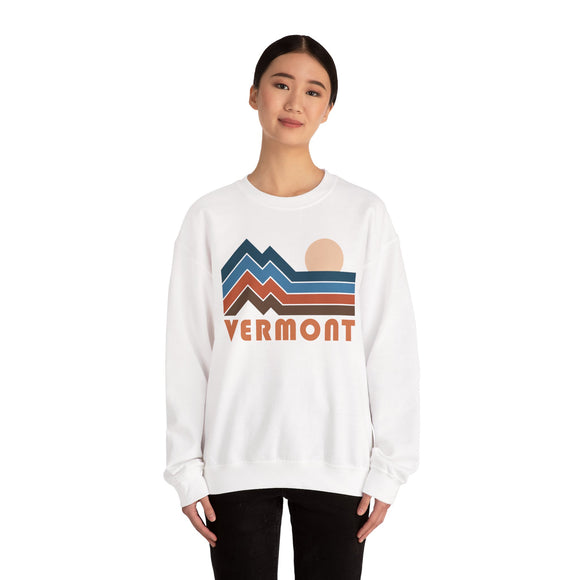 Vermont Sweatshirt Retro Mountains, Vermont Unisex Graphic Crewneck