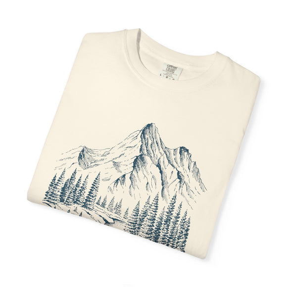Bend, Oregon Graphic Tee - Mountain Illustration Bend T Shirt