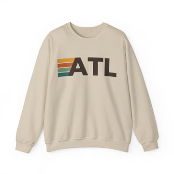 Atlanta, Georgia ATL Retro Stripe Sweatshirt - 0