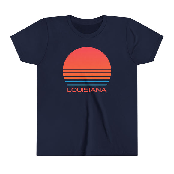 Louisiana Youth Shirt - Retro 80s Louisiana Kid's T-Shirt