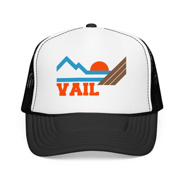 Buy black-white Vail, Colorado Trucker Hat - Vail Mountain Cap
