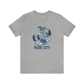 Park City, Utah T-Shirt - Skeleton Skier Unisex Park City Shirt