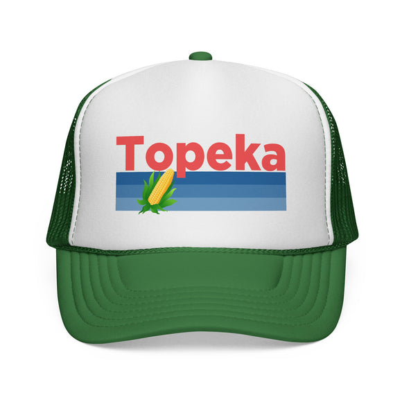 Topeka, Kansas Retro Corn and Farm Trucker Hat