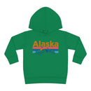 Alaska Toddler Hoodie - Retro Mountain Sun Unisex Alaska Toddler Sweatshirt-3