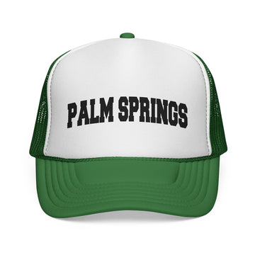 Buy green Palm Springs, California Collegiate Style Trucker Hat