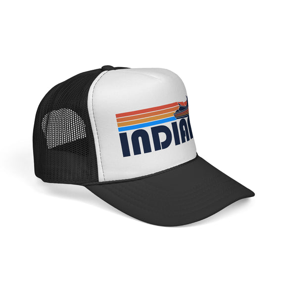 Indiana Retro PWC Boating Trucker Hat - Vintage Style Indiana Cap