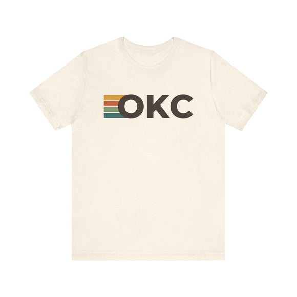 Oklahoma City, Oklahoma tee - OKC t shirt retro stripes