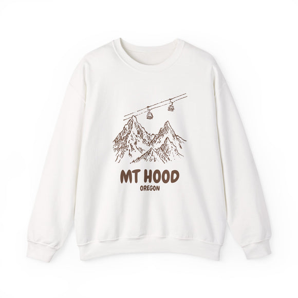 Mt Hood, Oregon Mountain Gondola Sweatshirt, Travel Graphic