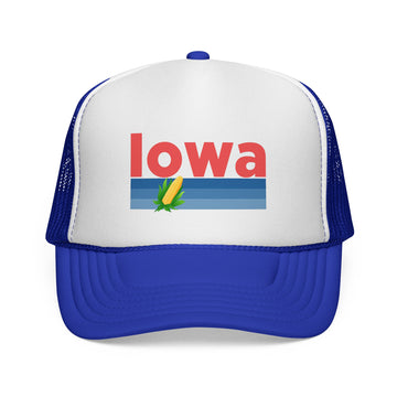Buy royal Iowa Retro Corn and Farm Trucker Hat