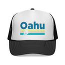 Oahu, Hawaii Retro Sailboat Trucker Hat-1