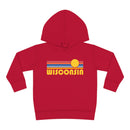 Wisconsin Toddler Hoodie - Retro Sunrise Unisex Wisconsin Toddler Sweatshirt-1