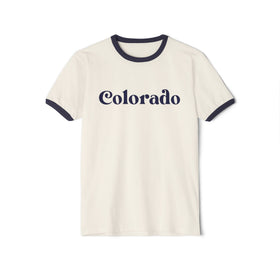 Colorado Cotton Ringer Graphic Tee - Unisex Colorado T Shirt, Vintage Style Tee, Men's/Women's Tee