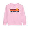 Charleston, South Carolina Toddler Sweatshirt - Retro Sun Charleston Toddler Crewneck Sweatshirt