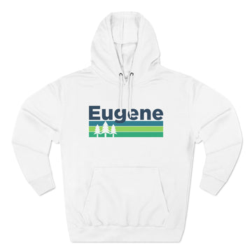 Buy white Premium Eugene, Oregon Hoodie - Retro Unisex Eugene Sweatshirt