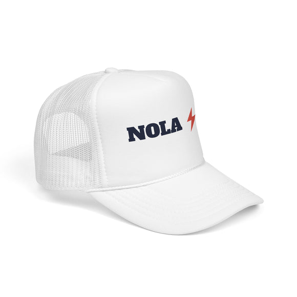 New Orleans, Louisiana Retro Trucker Hat - Lightning Foam Cap