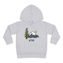 Utah Toddler Hoodie - Unisex Mountain Utah Toddler Sweatshirt-2
