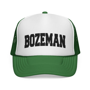 Buy green Bozeman, Montana Collegiate Style Trucker Hat