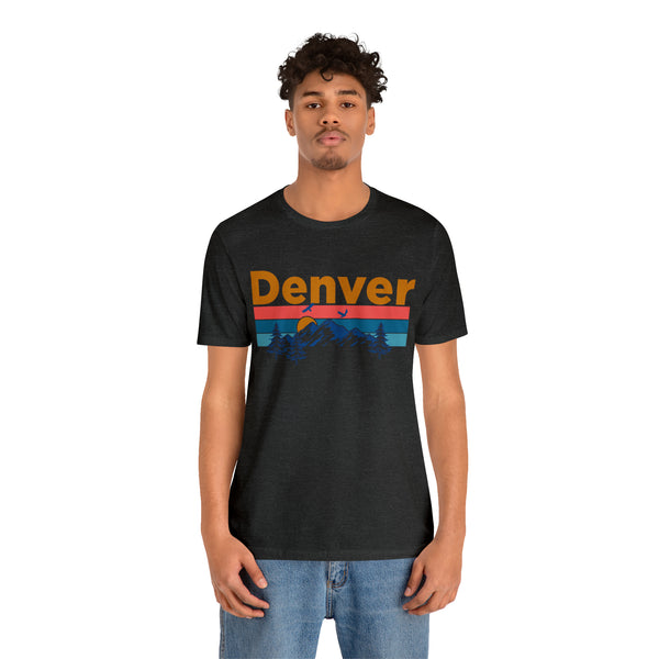 Denver, Colorado Shirt - Mountain Sunset Unisex Denver T-Shirt
