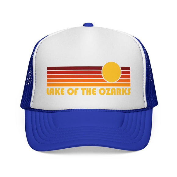 Lake of the Ozarks, Missouri Retro Sun Trucker Hat - Vintage Style Lake of the Ozarks Cap