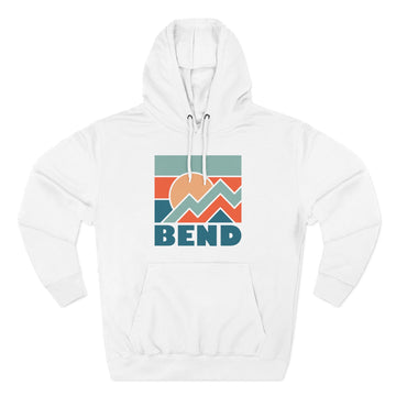 Bend, Oregon Hoodie - Retro Mountain Unisex Sweatshirt - 0
