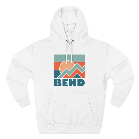 Bend, Oregon Hoodie - Retro Mountain Unisex Sweatshirt