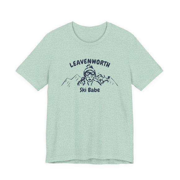 Leavenworth, Washington Ski Babe T‑Shirt - Retro Skiing Graphic Tee