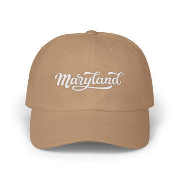 Buy khaki Maryland Dad Hat - Embroidered Maryland Classic Dad Cap
